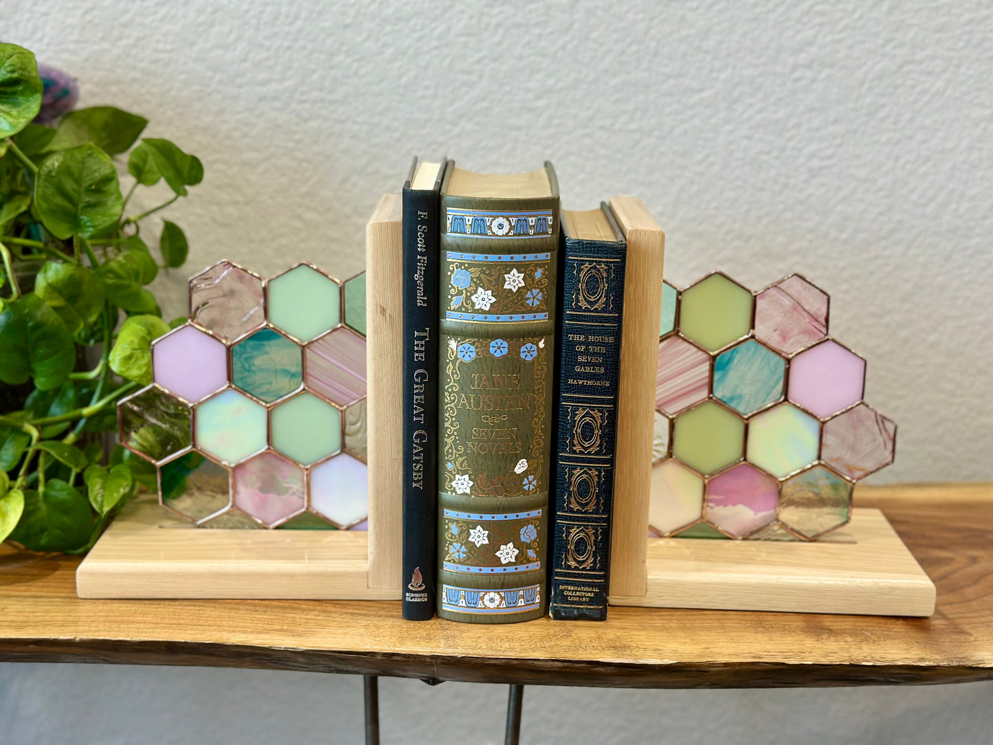 Cool Toned Honeycomb Bookends